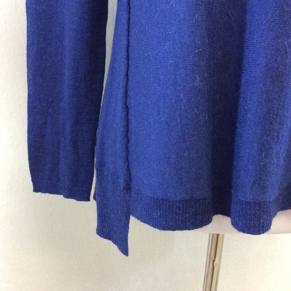 Eileen Fisher Blue Scoop Neck Marino Wool Alpaca Blend Top - Picture 3 of 7